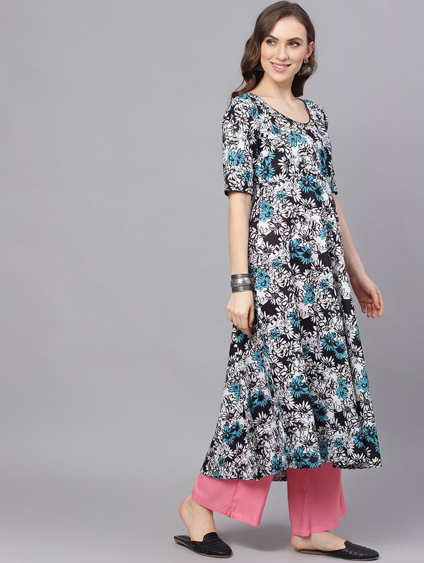 floral kurta palazzo set - 17435623 - Zoom Image - 3
