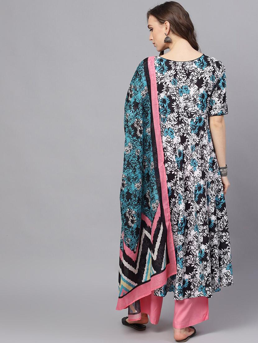 floral kurta palazzo set - 17435623 - Zoom Image - 4