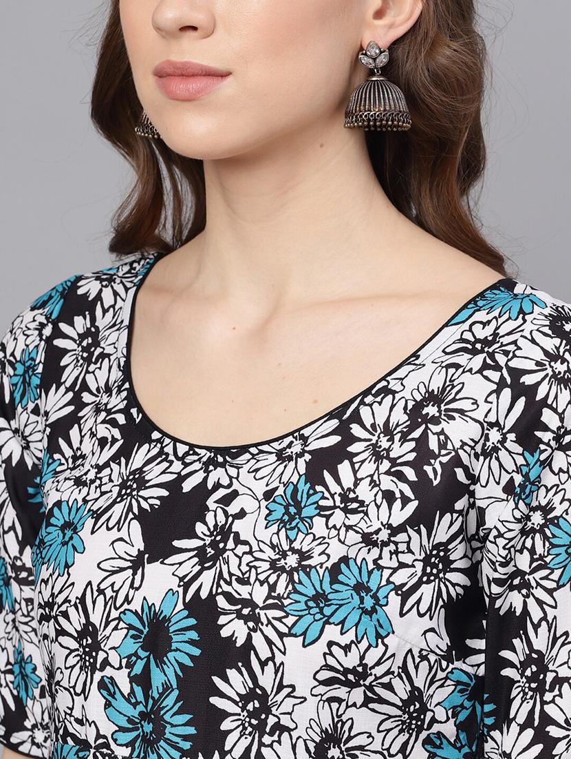 floral kurta palazzo set - 17435623 - Zoom Image - 5