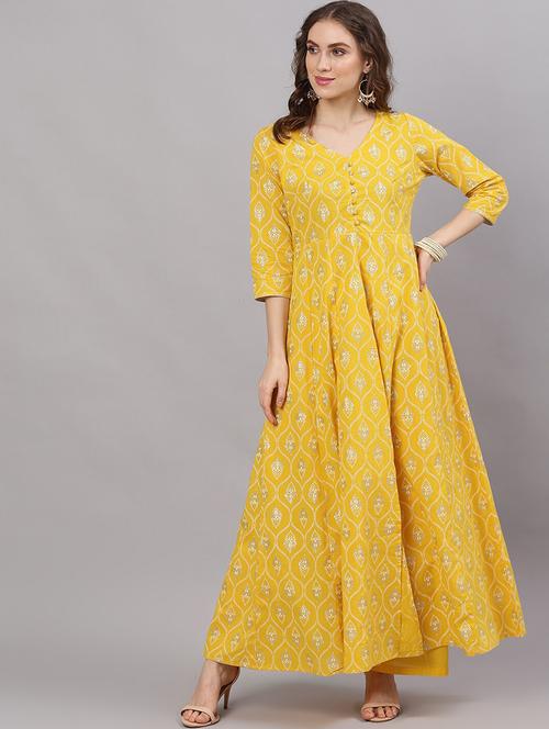 anarkali kurta pant set - 17435629 - Standard Image - 1