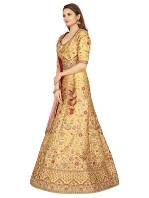 embroidered flared lehenga - 17435691 - Standard Image - 2