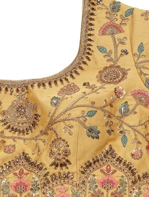 embroidered flared lehenga - 17435691 - Standard Image - 6