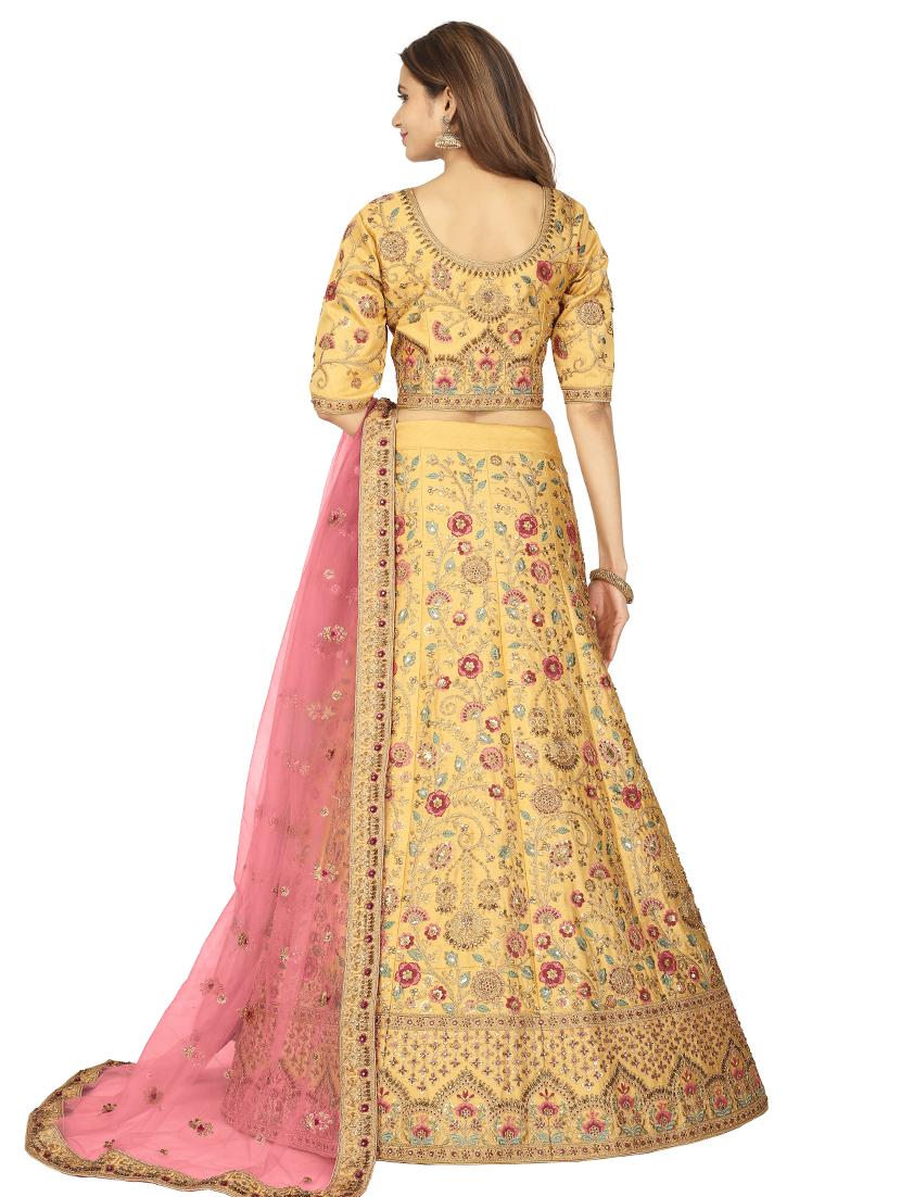 embroidered flared lehenga - 17435691 - Zoom Image - 3