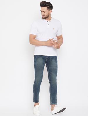 white solid polo t-shirt - 17435839 - Standard Image - 4