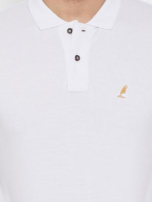 white solid polo t-shirt - 17435839 - Standard Image - 5