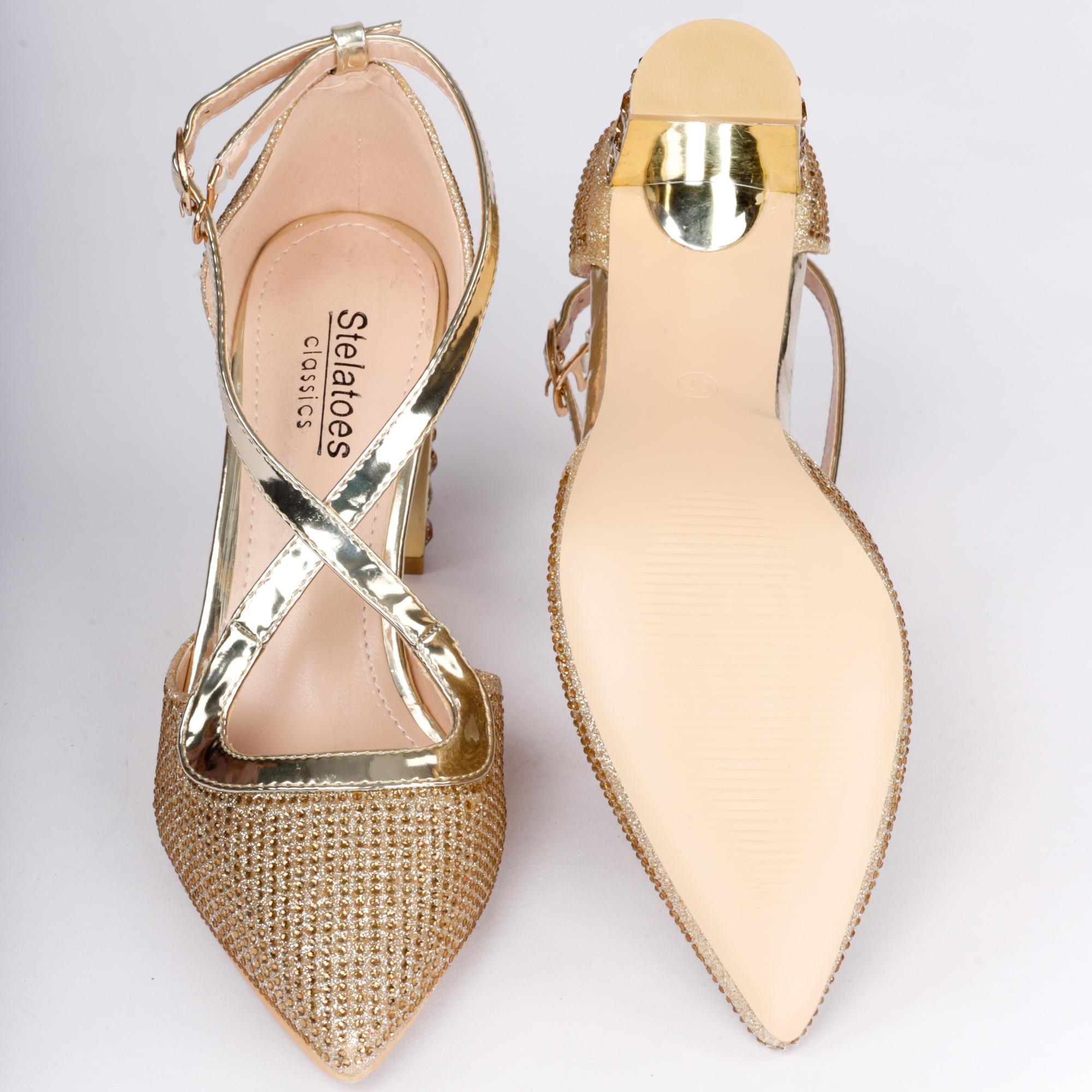 pointed toe heel with crystal look - 17435943 - Zoom Image - 2