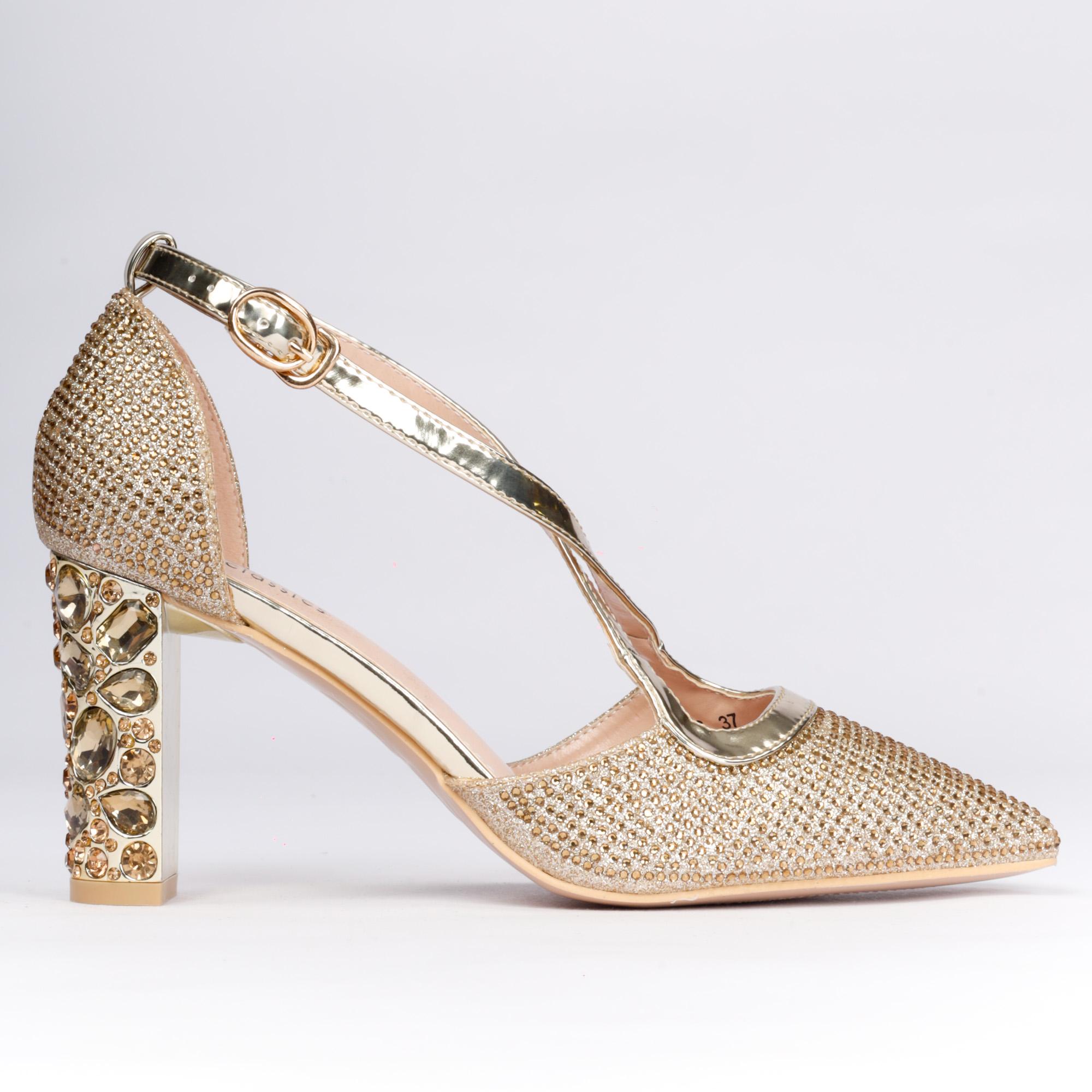 pointed toe heel with crystal look - 17435943 - Zoom Image - 4