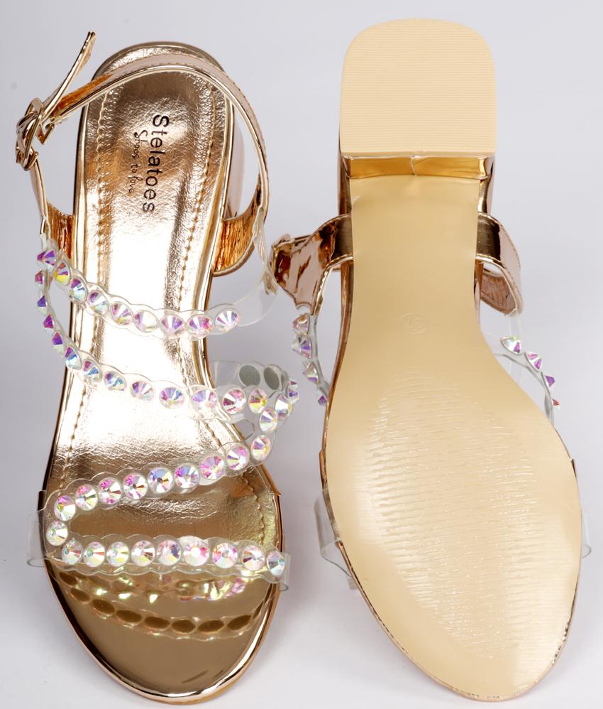 multi color embellishment heel sandal - 17435954 - Zoom Image - 2