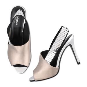 sequined pencil heel sandal - 17435963 - Standard Image - 2