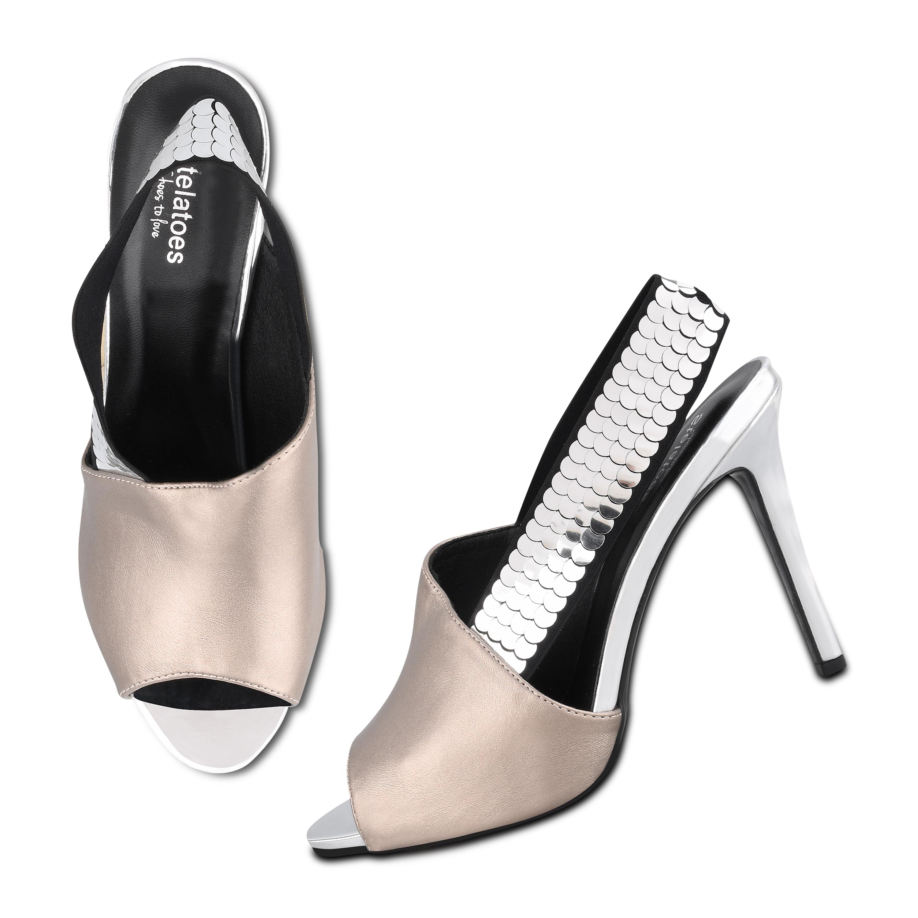 sequined pencil heel sandal - 17435963 - Zoom Image - 2