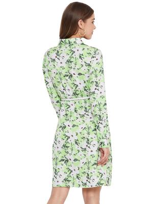 long sleeved floral shirt dress - 17435980 - Standard Image - 3
