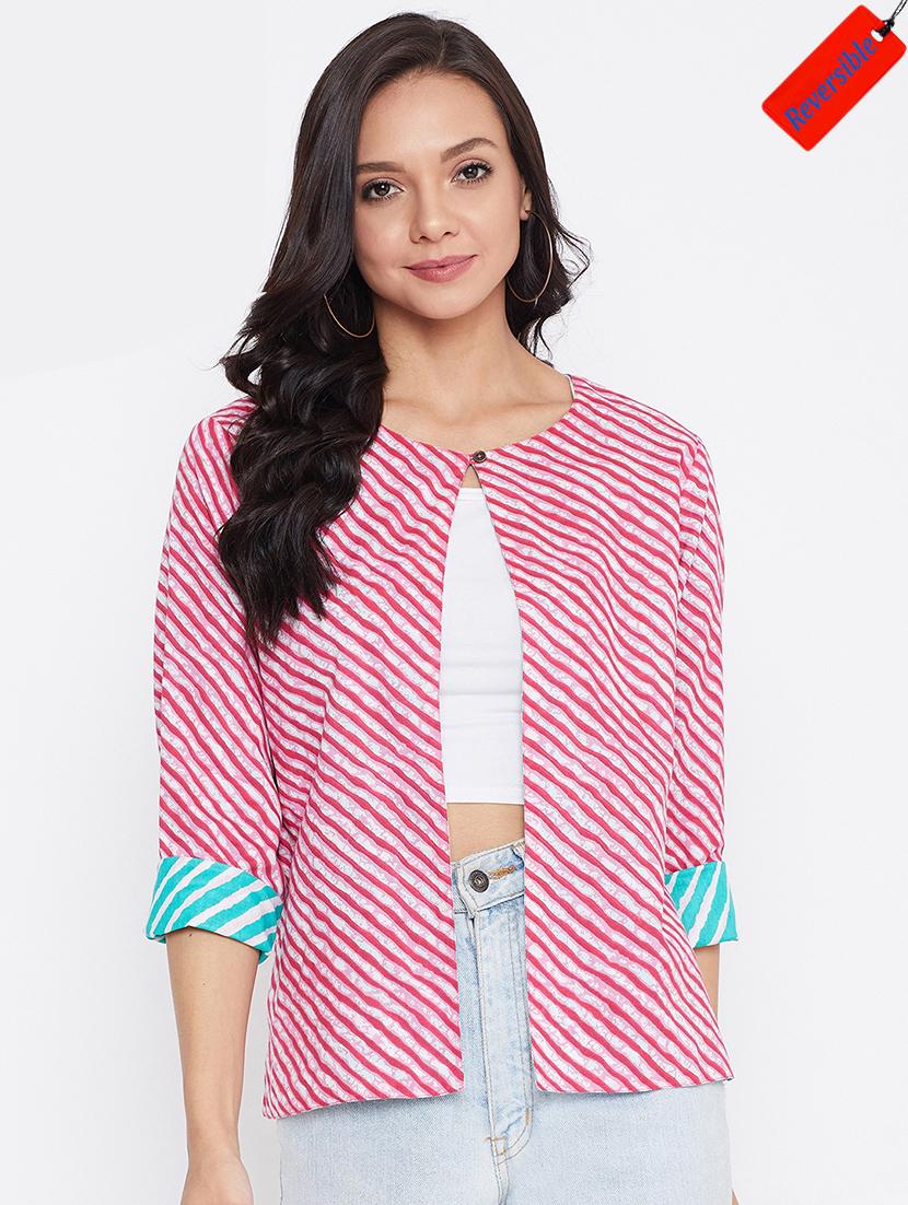 button closure reversible jacket - 17435989 - Zoom Image - 1