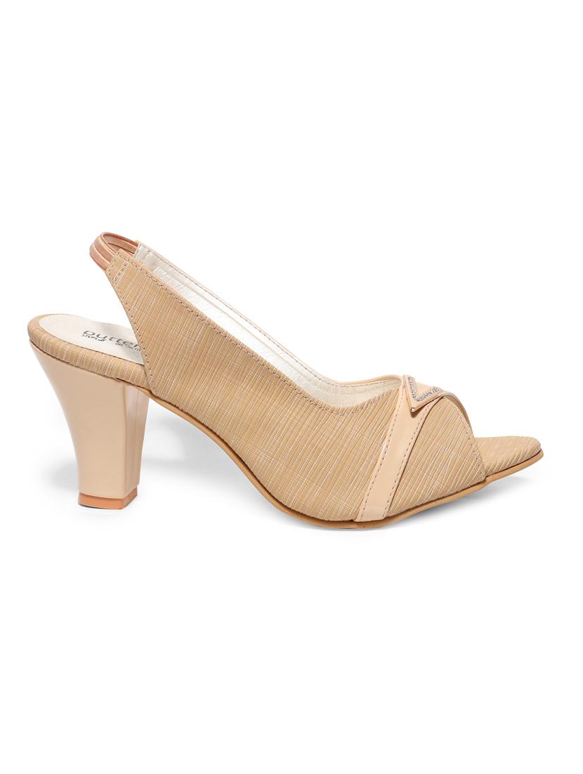 beige pu slip on sandals - 17436015 - Zoom Image - 2