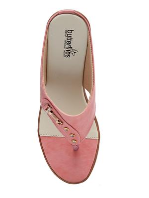 pink pu slip on sandals - 17436035 - Standard Image - 4
