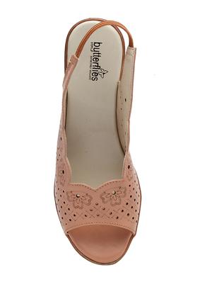 beige pu slip on sandals - 17436036 - Standard Image - 4