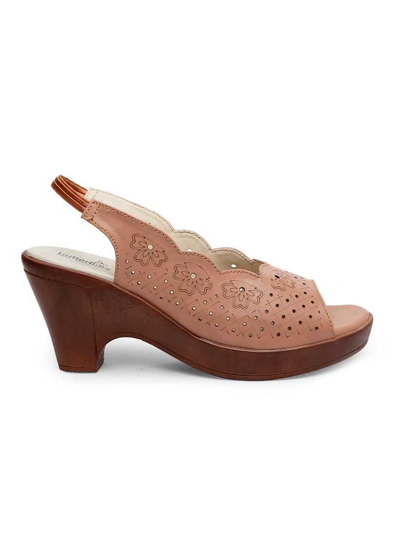 beige pu slip on sandals - 17436036 - Zoom Image - 2