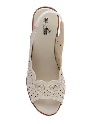 white pu slip on sandals - 17436037 - Standard Image - 4