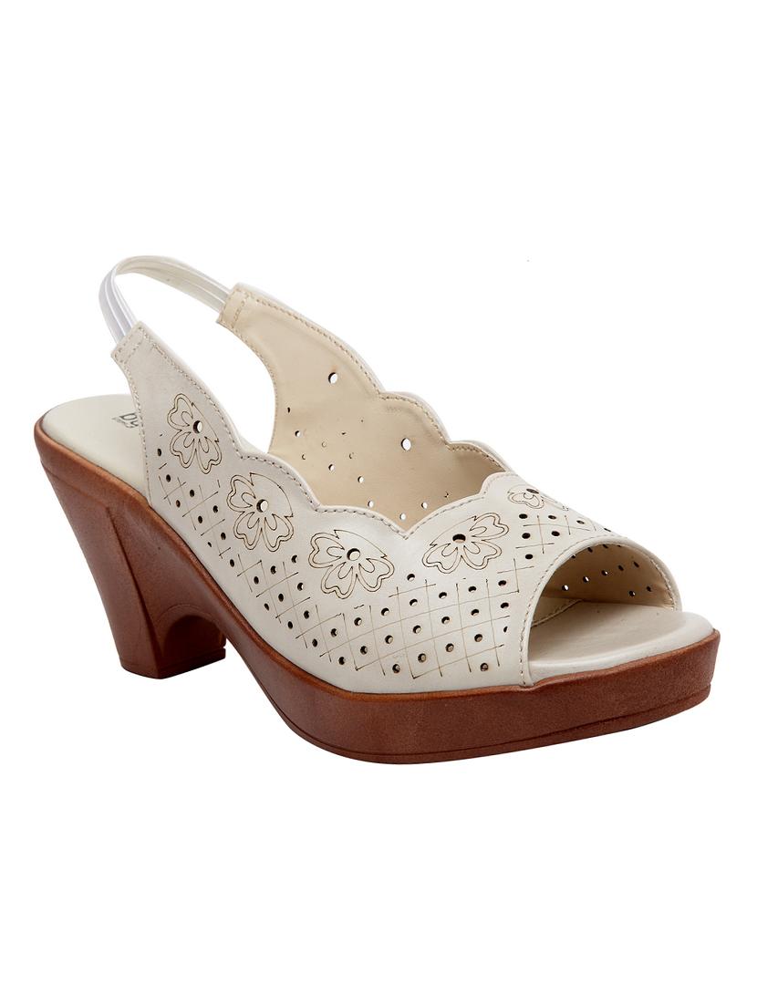 white pu slip on sandals - 17436037 - Zoom Image - 1