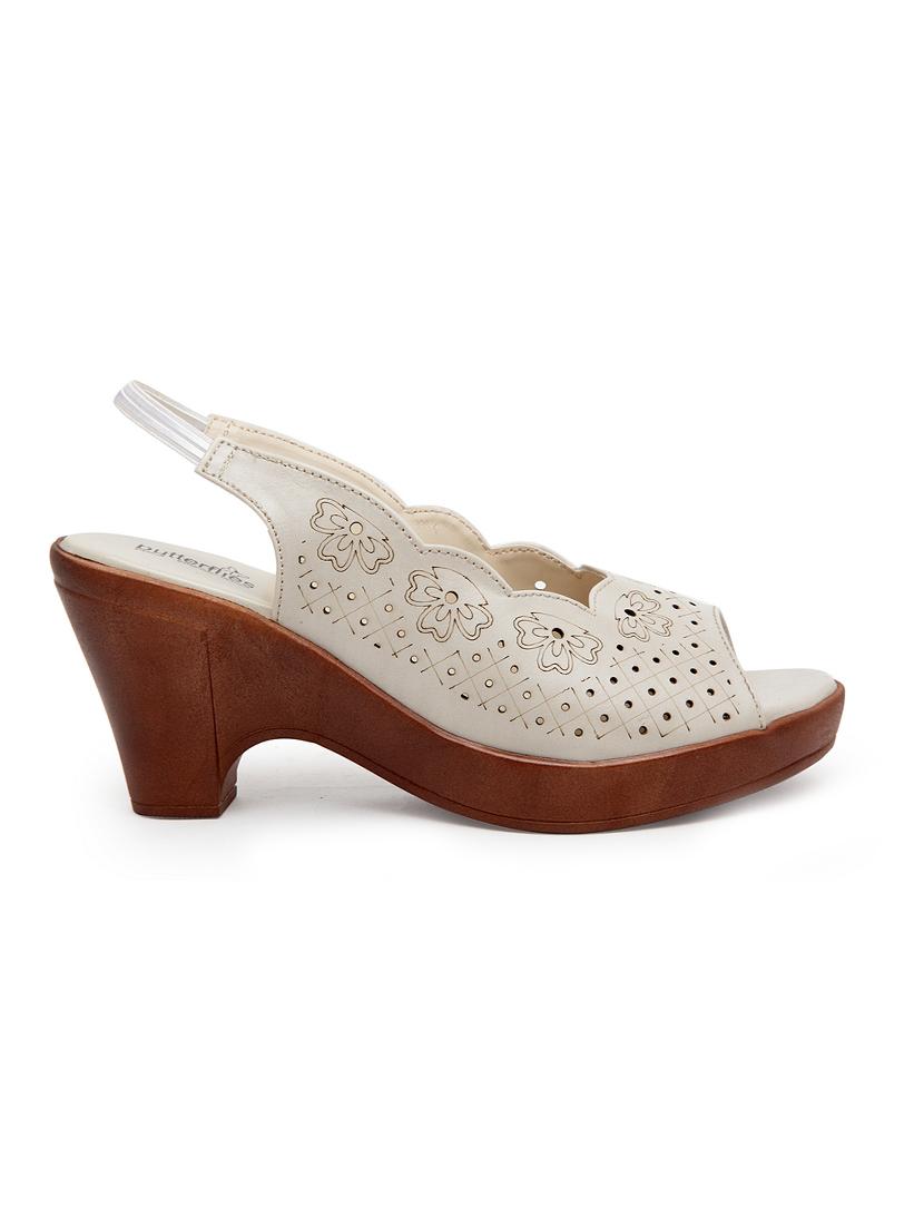 white pu slip on sandals - 17436037 - Zoom Image - 2