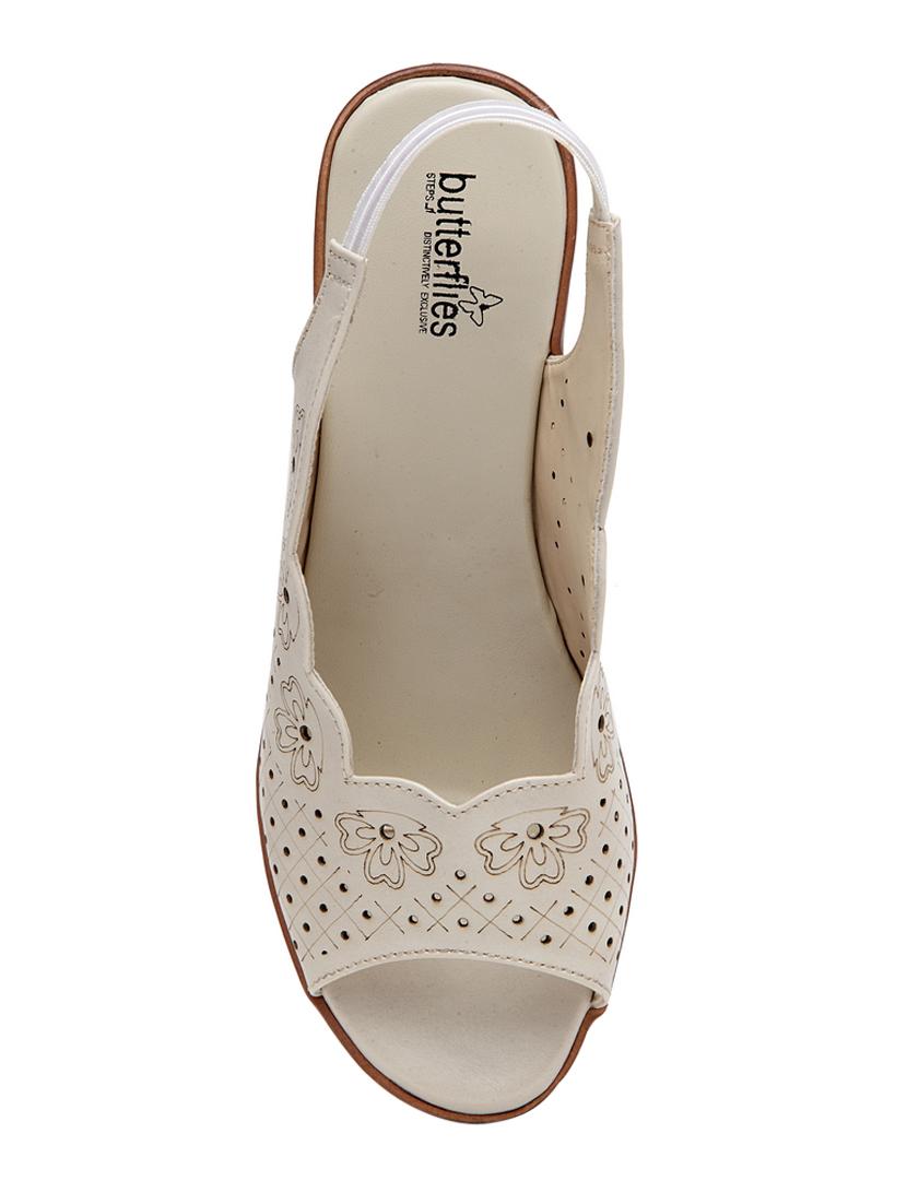 white pu slip on sandals - 17436037 - Zoom Image - 4