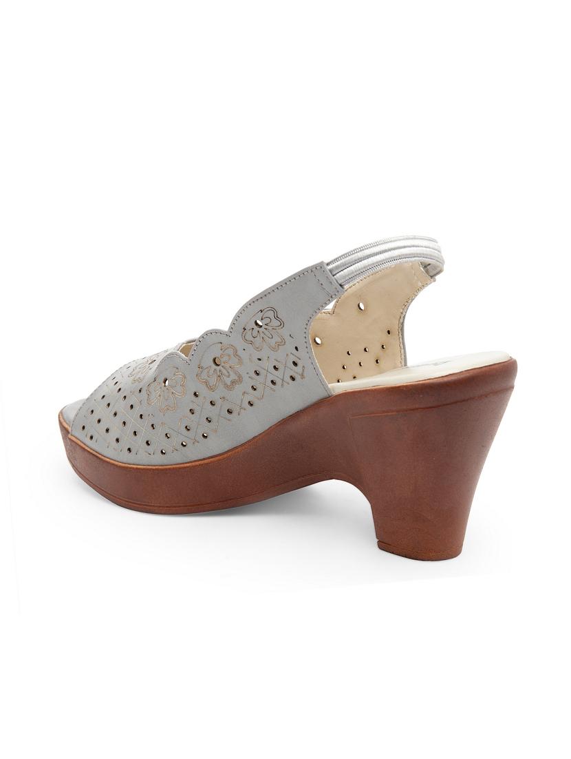 grey pu slip on sandals - 17436038 - Zoom Image - 3