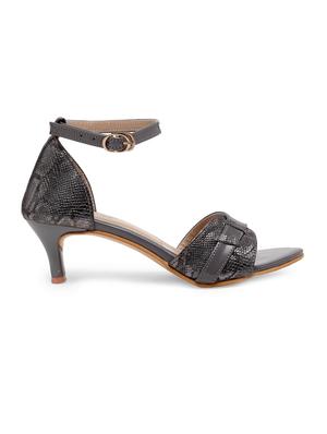 grey pu ankle strap sandals - 17436057 - Standard Image - 2