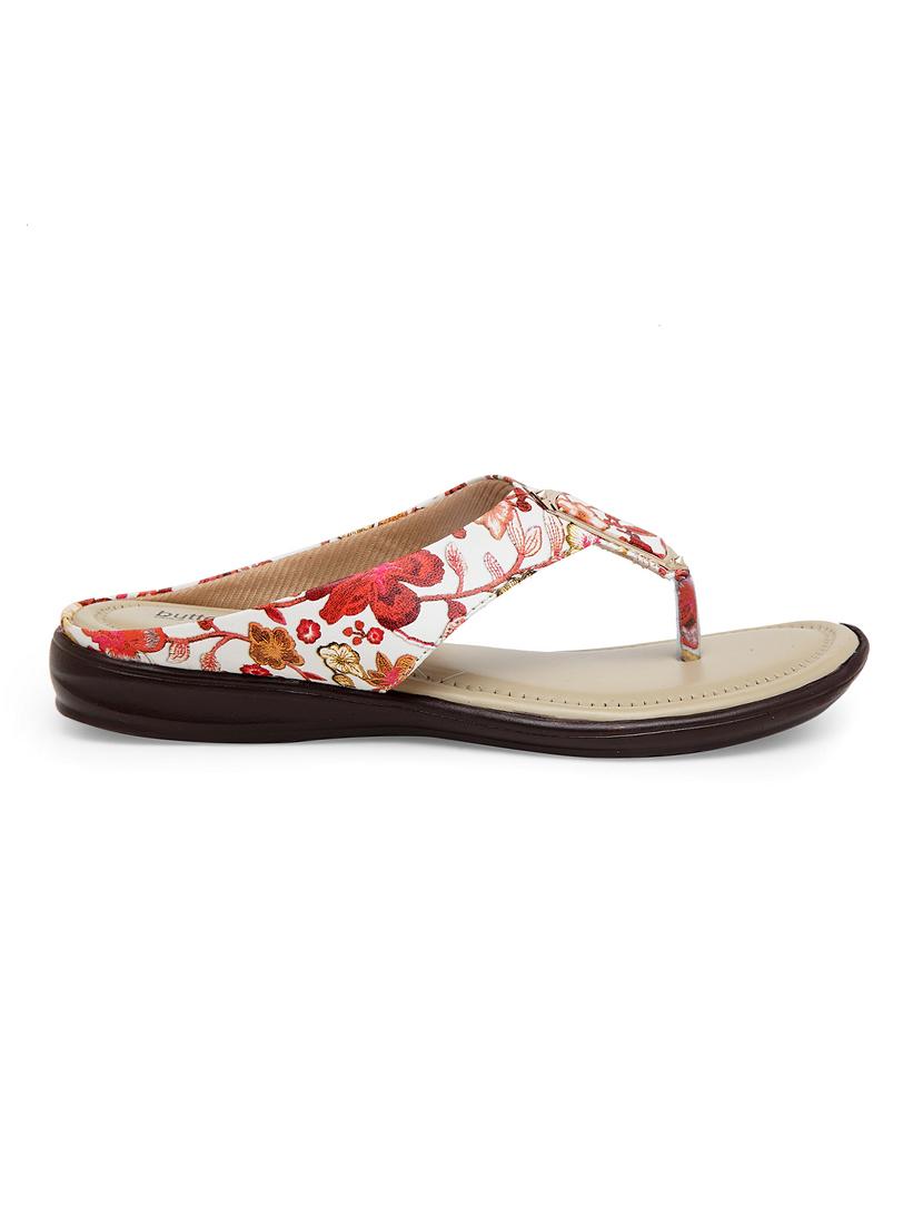 beige pu slip on sandals - 17436089 - Zoom Image - 2