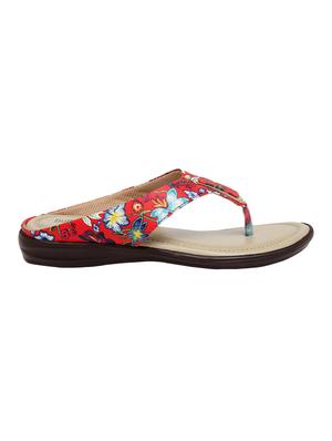 red pu slip on sandals - 17436092 - Standard Image - 2