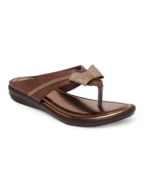 tan pu slip on sandals - 17436096 - Standard Image - 1