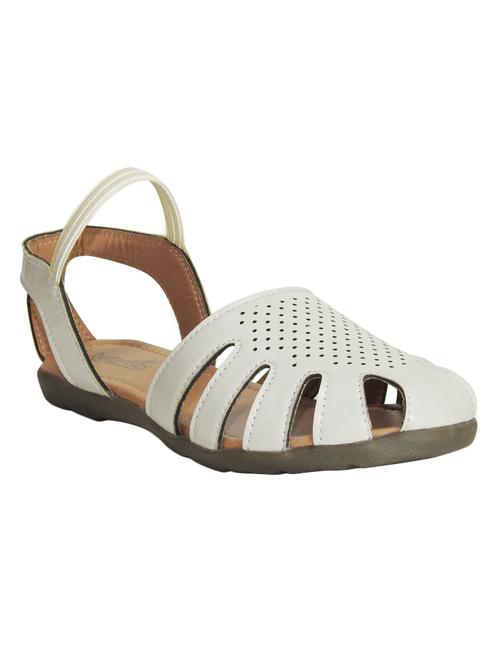 white slip on sandals - 17436128 - Standard Image - 1
