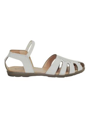 white slip on sandals - 17436128 - Standard Image - 2