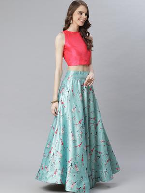 floral print flared lehenga - 17436433 - Standard Image - 3