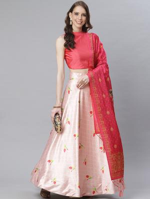 floral print flared lehenga - 17436438 - Standard Image - 2