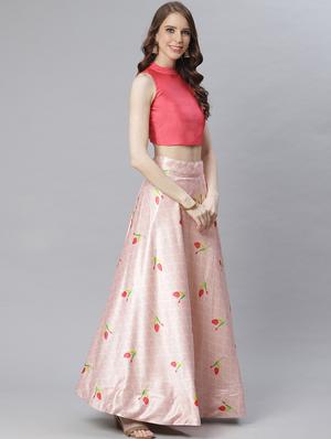 floral print flared lehenga - 17436438 - Standard Image - 3