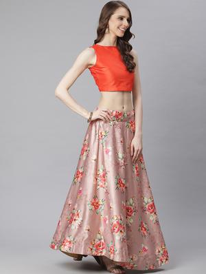 floral print flared lehenga - 17436443 - Standard Image - 3