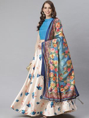 floral print flared lehenga - 17436446 - Standard Image - 2