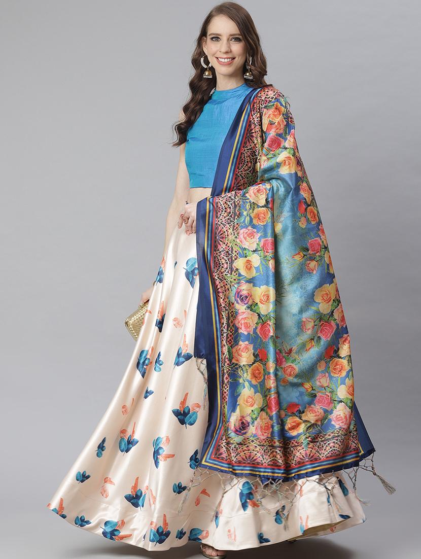 floral print flared lehenga - 17436446 - Zoom Image - 2