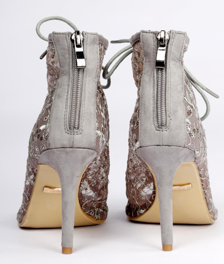 lace detailed heel sandal - 17436450 - Zoom Image - 2