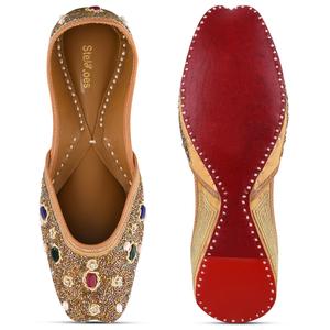 golden embellishment juttis - 17436548 - Standard Image - 3