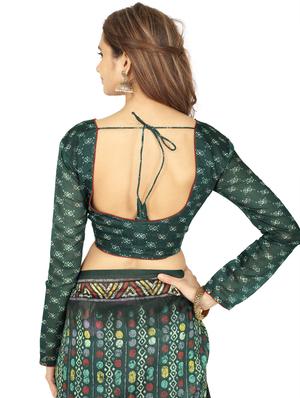 batik chanderi saree with blouse - 17436582 - Standard Image - 4