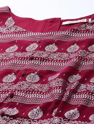foil print flared lehenga - 17436782 - Standard Image - 5