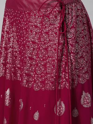 foil print flared lehenga - 17436782 - Standard Image - 6
