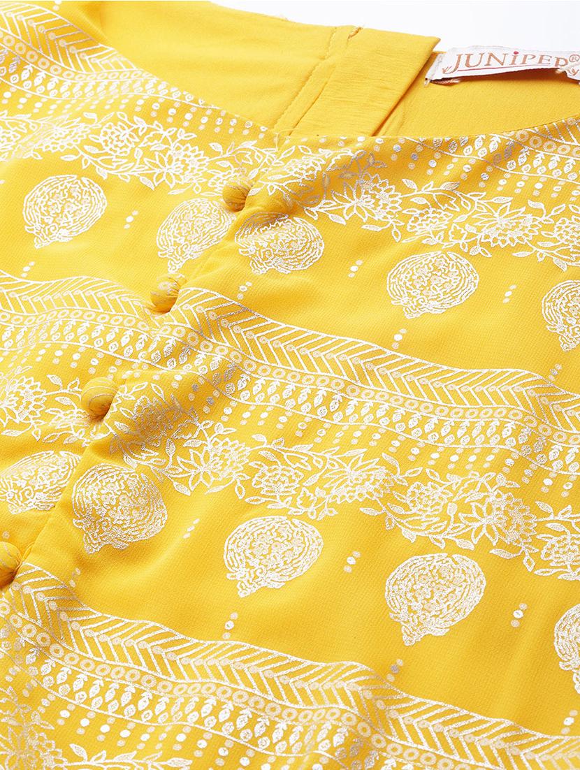 foil print flared lehenga - 17436784 - Zoom Image - 6