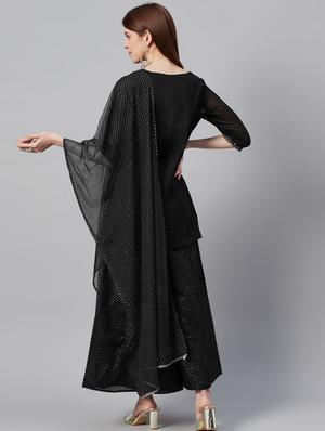 yoke embroidered kurta palazzo set - 17436785 - Standard Image - 3