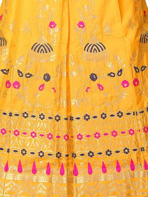 foil print flared lehenga - 17436809 - Standard Image - 5