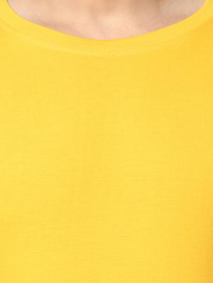 yellow solid taped t-shirt - 17436920 - Standard Image - 5