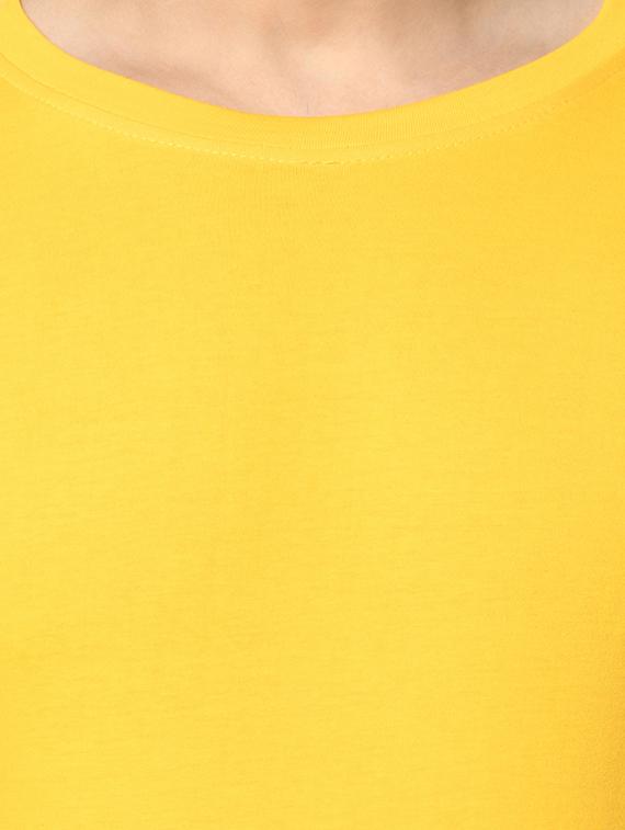 yellow solid taped t-shirt - 17436920 - Zoom Image - 5
