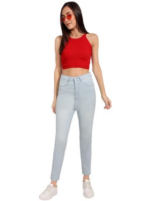 high rise denim jeans - 17437247 - Standard Image - 4