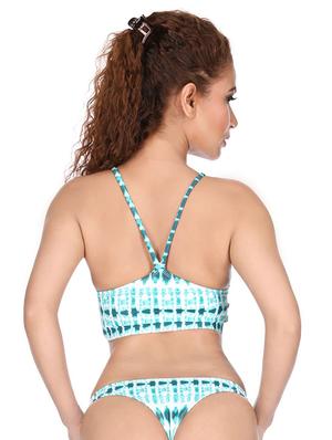 halter neck tie dye two piece swimsuit - 17437646 - Standard Image - 3