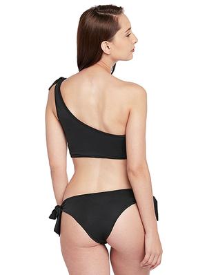 black solid swimwear set - 17437652 - Standard Image - 2
